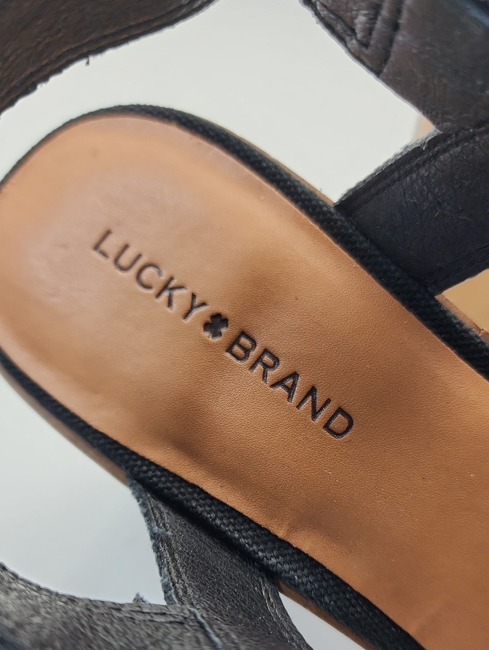 Lucky Brand Demmia Black Canvas Platform Wedge NWOT Size 8 - Picture 9 of 13